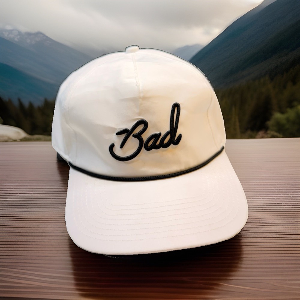 Bad Birdie Golf Hat Cap Bad Rope Snapback Adjustable White.